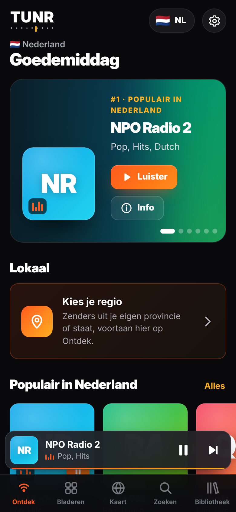 Ontdek met populaire zenders